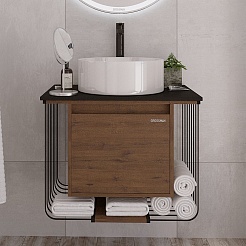 Grossman Тумба с раковиной Винтаж 70 веллингтон/металл черный – фотография-3